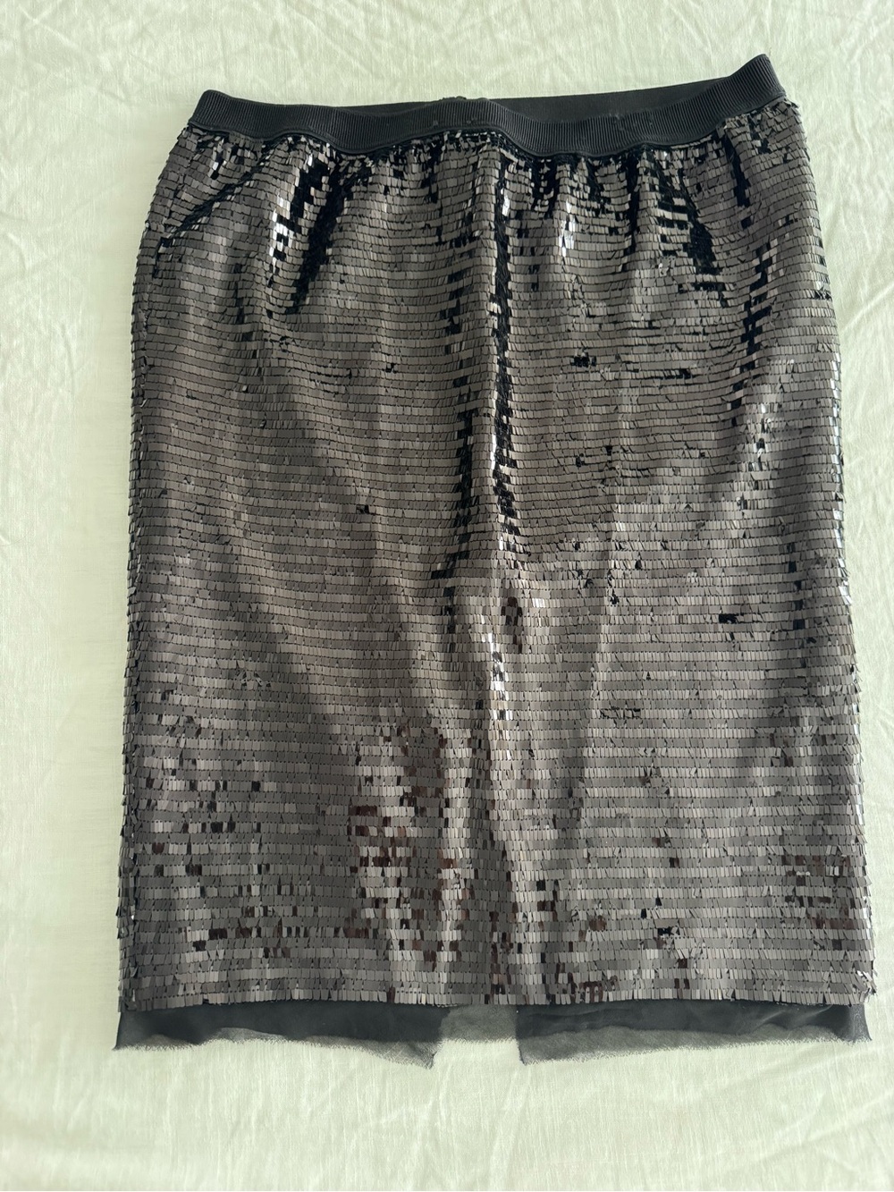 Who What Wear Black Sequin Pencil Skirt